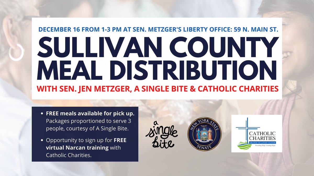 📢 ON WED outside of our Liberty office, my team & our partners, A Single Bite & @CCCSOC, will be distributing FREE meals to residents in need. Each meal package will be proportioned to serve 3 people, & distributed on a first-come, first-served basis. 🔗 bit.ly/3n9CZKx