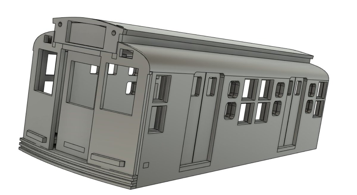 meowyplaney's tweet photo. ニューヨーク市営地下鉄 R1系電車
ダブルルーフの戦前型地下鉄車両です
201系を踏襲し、3mm厚ベニヤ板で作る予定です。
#おちゃめ工房
#CAD鉄
#LSNcustomworks https://t.co/vQfAwdvBcA