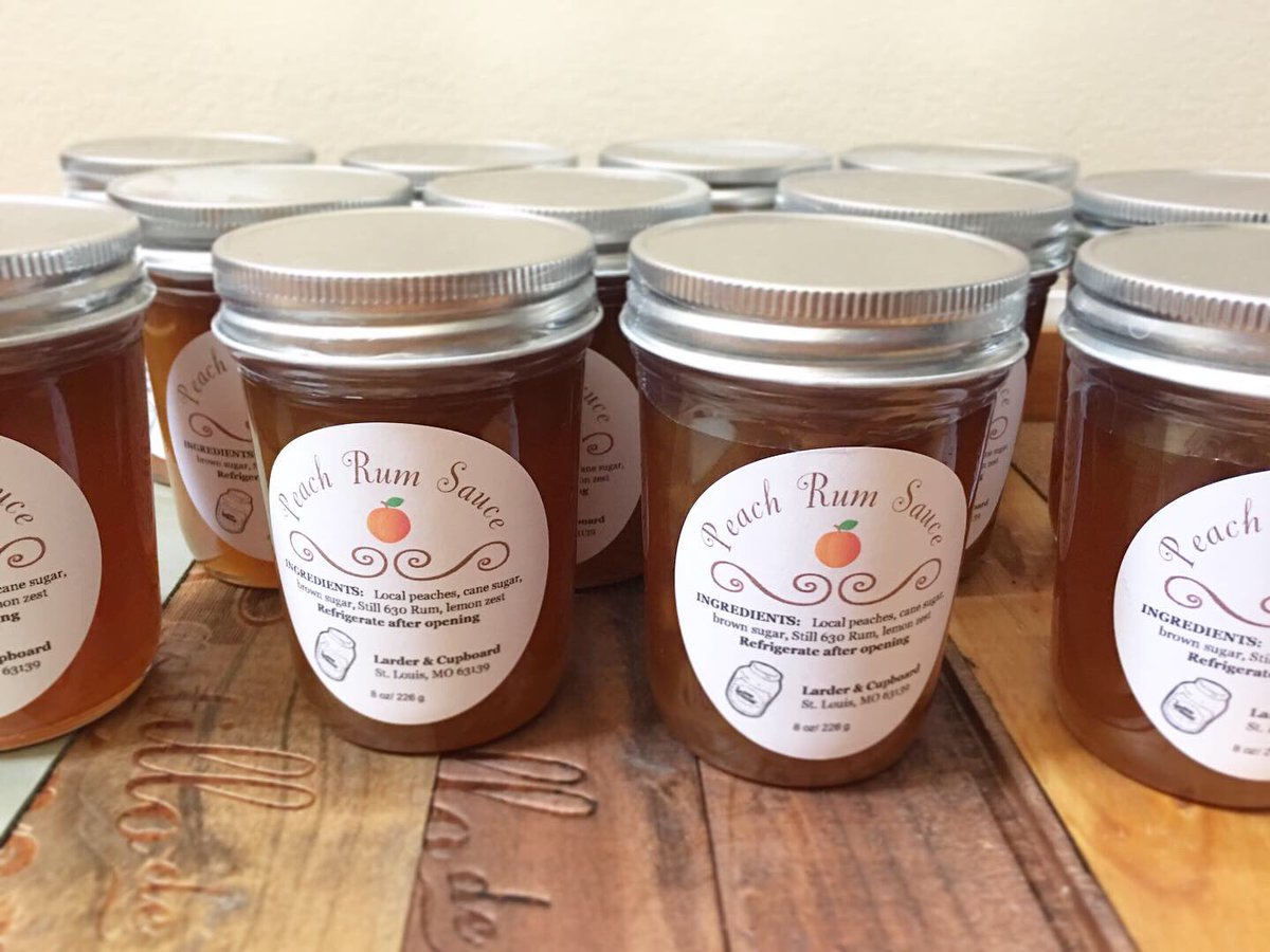 Larder_Cupboard's tweet photo. Looking for our Peach Rum Sauce? We just did a big restock at #UnionStudio. You can also find it at our markets. 🍑🥃 https://t.co/iFAu4v24sH