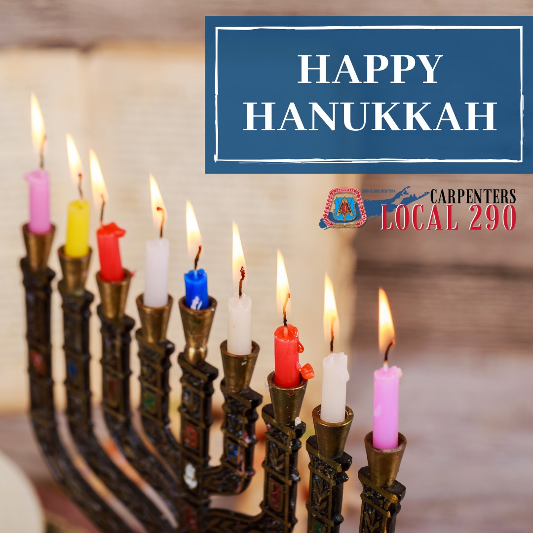 UBCLocal290's tweet photo. Happy Hanukkah from Carpenters Local 290! https://t.co/3eLwEKrBg1
