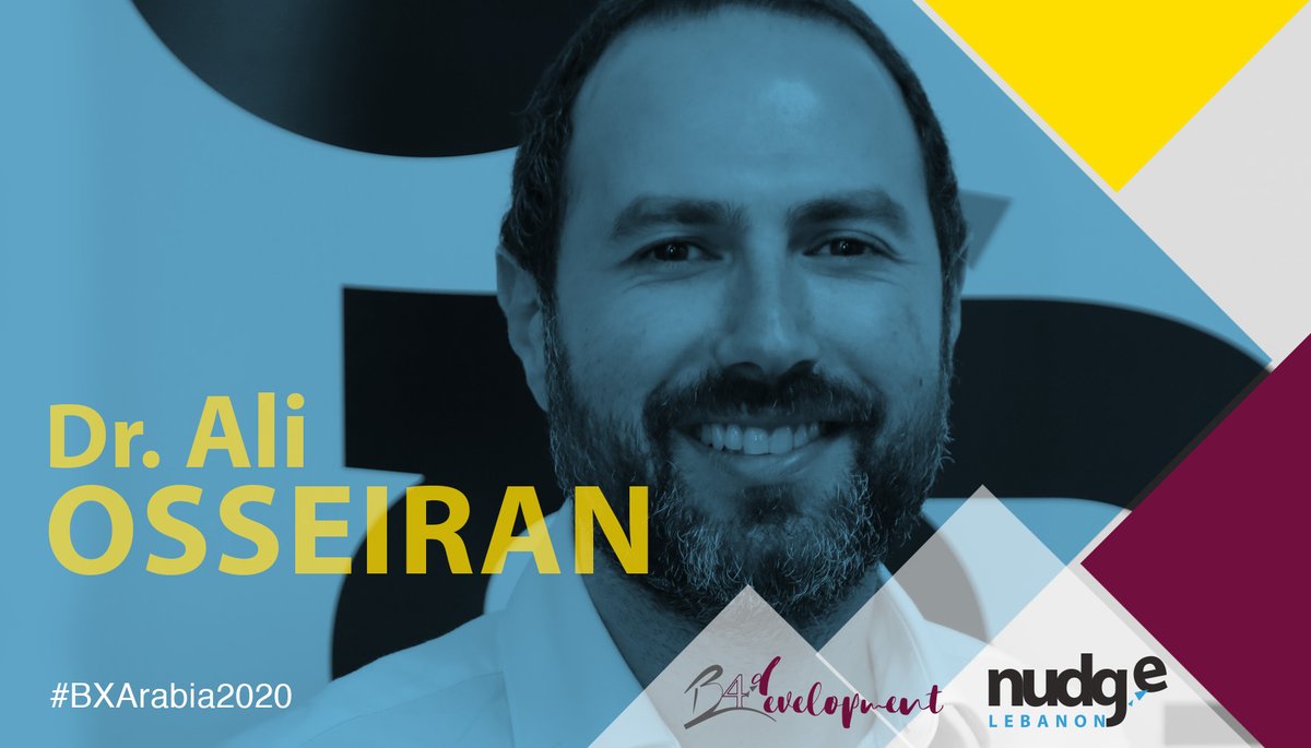 An expert in designing, implementing & evaluating nudges in health, education and financial inclusion, @osseiran_a's knowledge of research methods and experimental design will be make #BXArabia2020 the more unique! Register to attend here: nudgelebanon.org/bxarabia2020_r… @B4Development