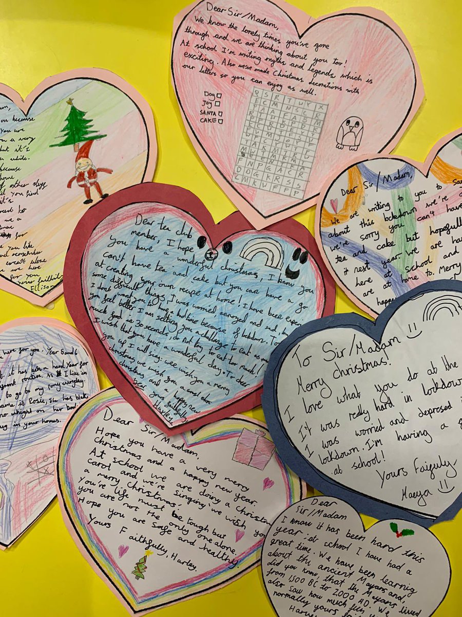 StMargaretsBN2's tweet photo. Wow.... the kindness in action just keeps coming.... our lovely year 5 have made these special messages of ❤️ to send to members of Rottingdean tea club #wonderfulchildren #Kindnessinaction #Rottingdean #community https://t.co/UIcqA1d9vO