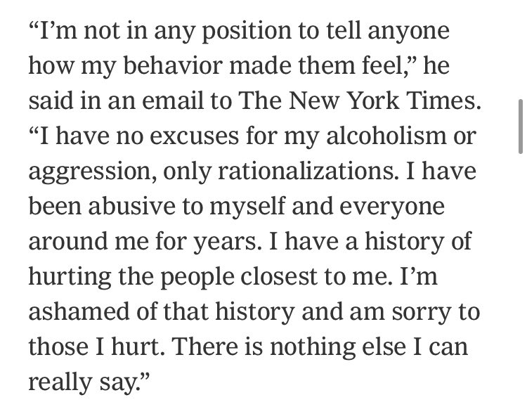 TheAffinityMag's tweet photo. In regards to FKA Twigs’ accusations, Shia LaBeouf gave a response to the NYT: 

“I have a history of hurting the people closest to me. I’m ashamed of that history and am sorry to those I hurt.” https://t.co/97HSytCt1J