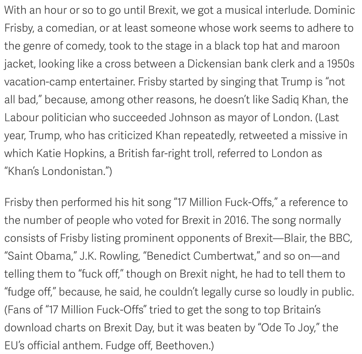 In late January, when we were still allowed outside, I attended a pro-Brexit rally in London on the day Britain formally left the EU, and wrote about it for  @nplusonemag. My piece was part sketch, part reflection. (I campaigned against Brexit in 2016.) https://nplusonemag.com/online-only/online-only/a-very-brexit-party/