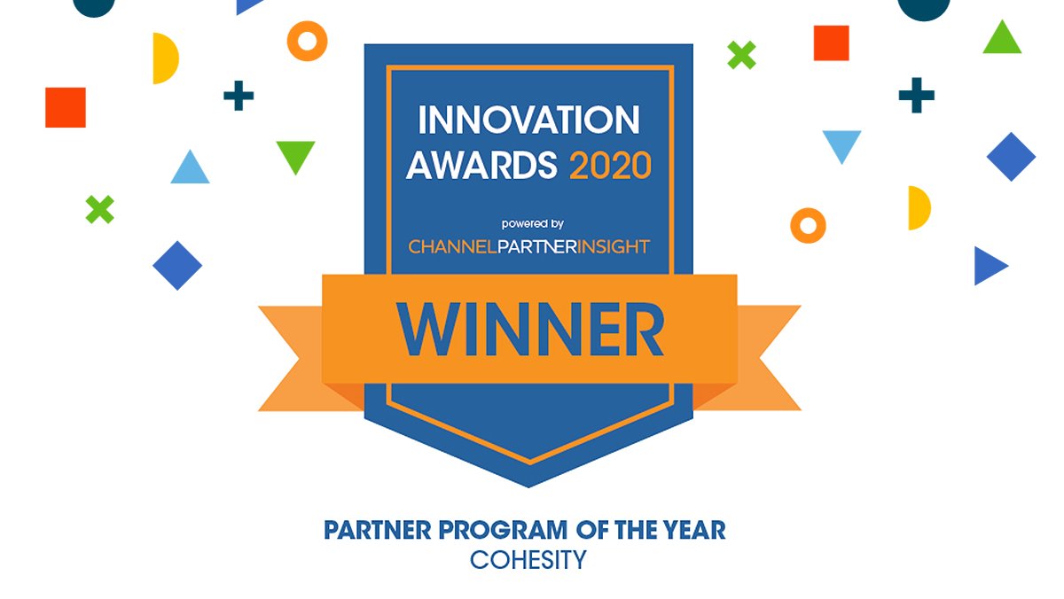 Cohesity's tweet image. Cohesity today announced it has won the “Partner Program of the Year” award from @PartnerInsight at the Channel Partner Insight Innovation Awards 2020. Read about it: cohesity.co/3meiAT8