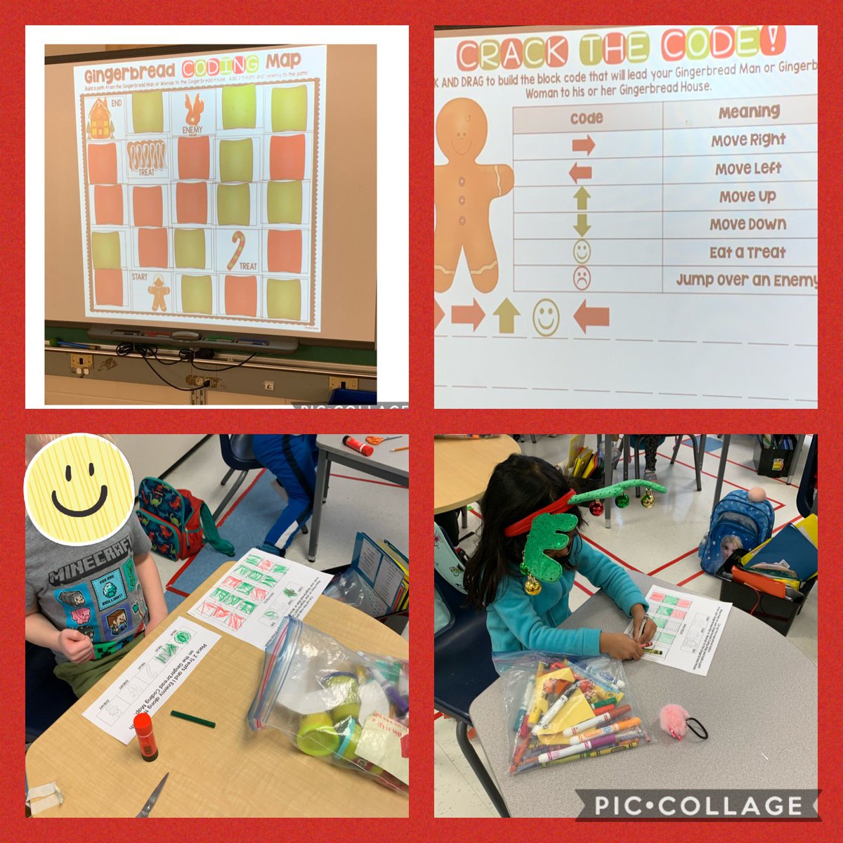 MrsAnlar1's tweet image. Doing some gingerbread coding this morning. Look out for the treats and enemies. #ocsbcoding @StDanielOCSB