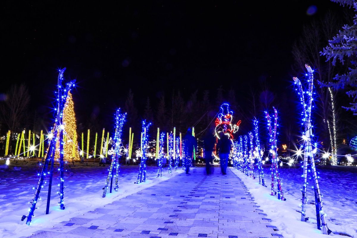 VailDaily's tweet photo. Lights, ice sculptures, warm alcoholic beverages. Did we mention lights? You've got to see the Magic of Lights display in Vail for yourself. https://t.co/R7TW65Tzrk https://t.co/vm8n9xfEGl