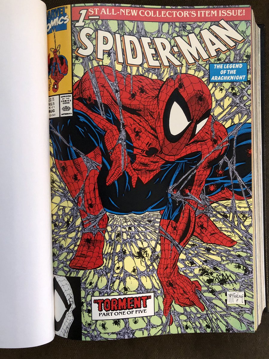 Lastly, the first 23 issues of adjective-less Spider-Man, comprising the McFarlane and Larsen runs: