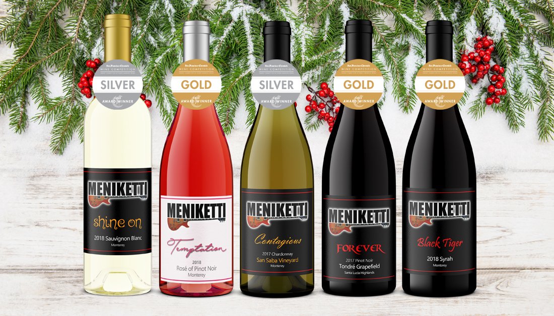 Speaking of wine &amp; axes, want our wines (Dave's ax🎸 is on each label😊) delivered for the holidays? Order before these dates:

   * Dec 15 UPS Ground
   * Dec 21 UPS 3 Day Select
   * Dec 22 UPS 2nd Day Air
   * Dec 23 UPS Next Day Air

(See UPS notes)

menikettiwines.com/shop/