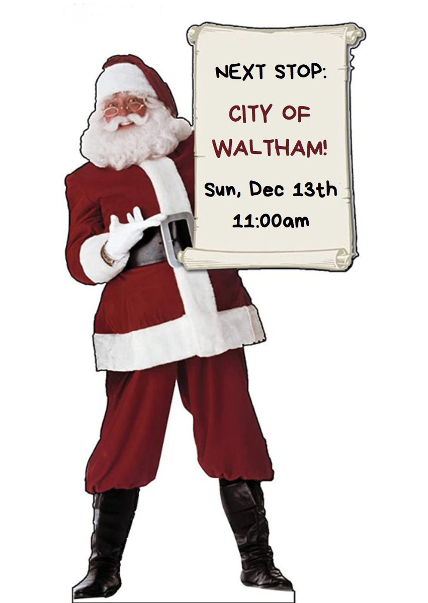 CityofWaltham's tweet image. SANTA CLAUS IS COMIN&apos; TO TOWN! 🎶🚒🎅🎄

Please share! On Sun, December 13th, Mayor McCarthy along with the Waltham Fire &amp;amp; Police Departments will be taking Santa Claus on a parade around the City to say hello and bring a smile to the citizens of Waltham! bit.ly/3oJecNM