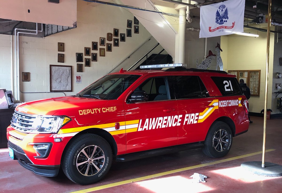 Brand new Lawrence Fire Dept. Deputy Chief vehicle (Car-21) just put into service. #lawrence #lawrencefire #Car21 #CommandVehicle.