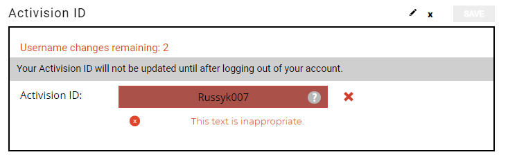 Russyk007's tweet photo. @ATVIAssist Hi why is the name Russyk blocked even though I can use it as my gamertag for Blizzard? https://t.co/wb8JOfXZmG