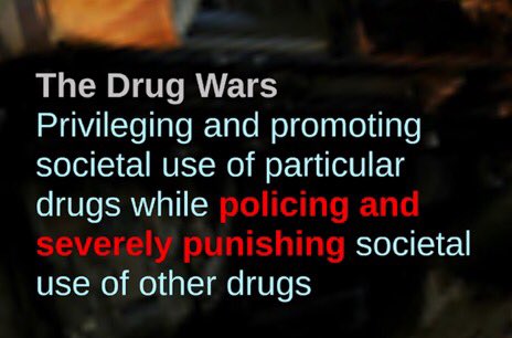 There is no war on drugs. There has never been a war on drugs.What we have are drug wars.A war to establish, enforce & maintain a drug apartheid