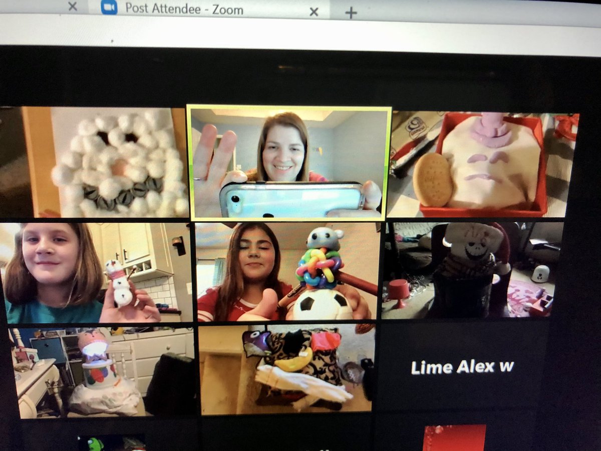 4th &amp; 5th graders had a fun challenge to build a snow-less snow man out of anything they could find at home during art today. They used everything from laundry, to toys, to balls, and food. The winners, Chloe and Alivia will have a prize delivered to their homes. #shepardshines