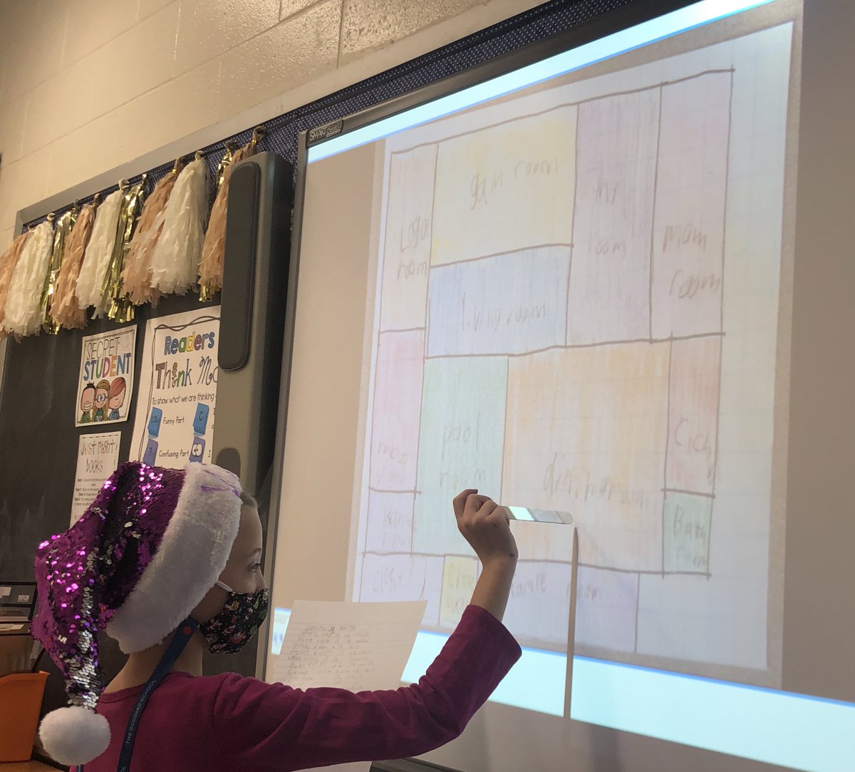 MeganScotto's tweet photo. These Mathematicians used their knowledge on area to create a “Dream House”. They loved designing houses that included pools, game rooms and movie theaters. Students shared the area of each room and why they made them certain sizes! @TisdaleSchool https://t.co/BL3EtemOss