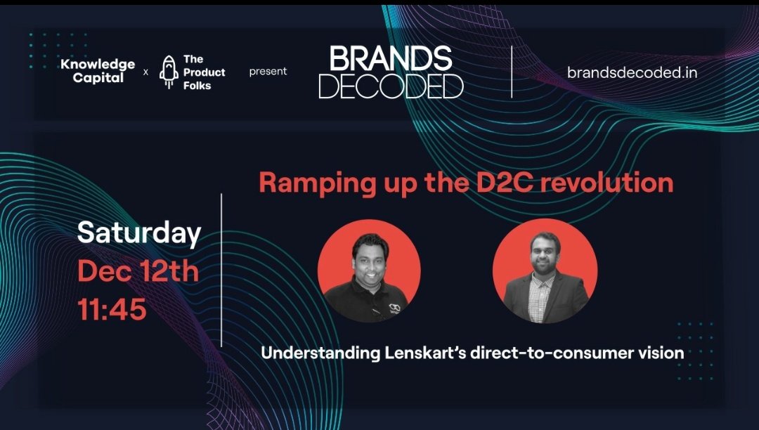 smondal1008's tweet photo. Another 🔥 side chat happening tomorrow morning, this time with an Indian unicorn 🦄 in the #D2C space - @4daxis with @rahulrmv!  😃✌️ Do tune in!

#BrandDecoded2020 #LensKart @KCapHQ @TheProductfolks https://t.co/uoO9ktknDn https://t.co/y4ufFXuRPB