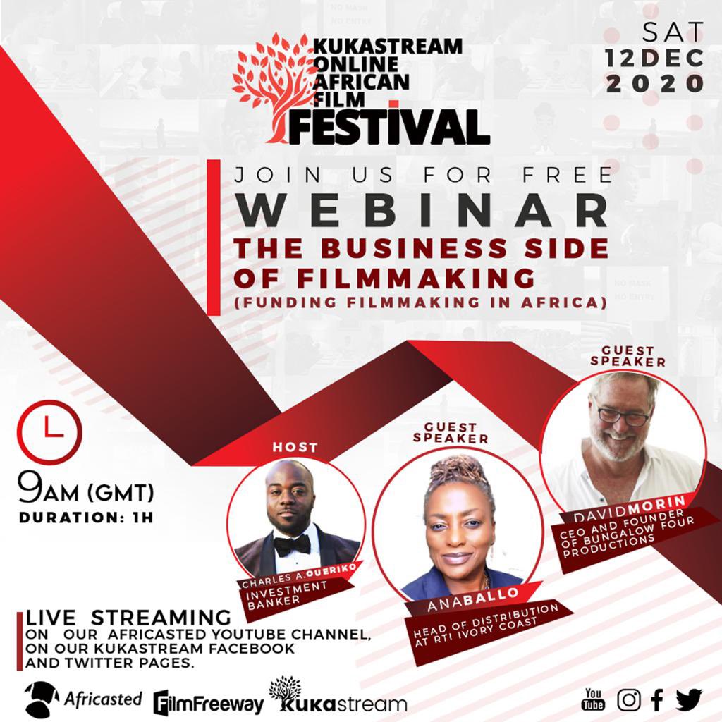 KukaStream's tweet photo. Who is joining us tomorrow?
KOAFF live Webinar !!
#Africanfilm #Africa #Africandiaspora #Africanfilmdirectors #Africanfilmmaker https://t.co/XAq2xF1ubb