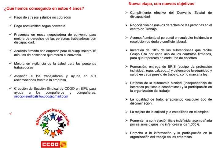 CCOO grupoSIFU provincia Barcelona tweet media