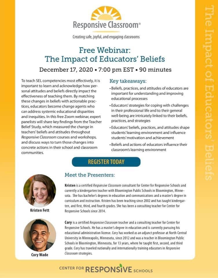 Educators come to this FREE Webinar. I will be presenting.