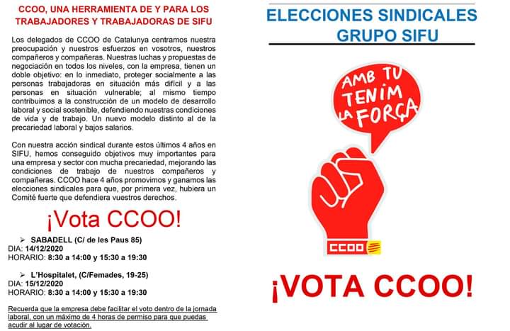 CCOO grupoSIFU provincia Barcelona tweet media