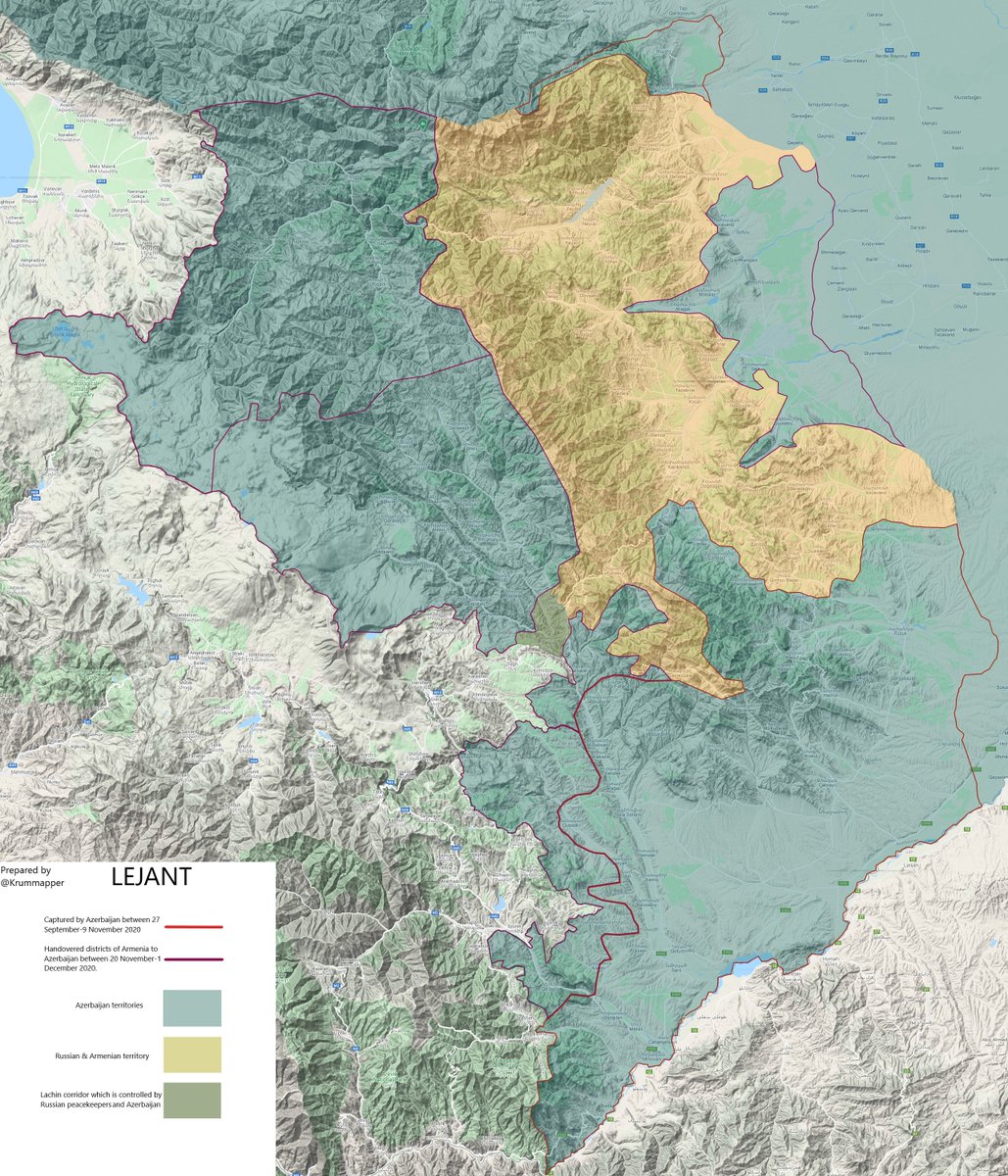 4/ 2nd, and reportedly more serious incident, took place at this enclave. It was almost a miracle that Arm sustained control over this area, mainly due to the stubbornness of the local volunteers. A larger map by  @Krummapper here: 