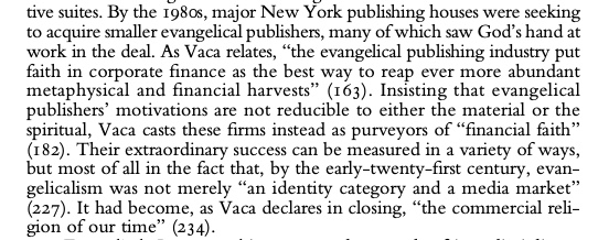 12/ Linking the book to other histories that explore evangelical innovations,  @heathwcarter (in Interdisciplinary History) looks at how financial strategies like corporate mergers and public offerings of stock became braided together with evangelical understandings of success.