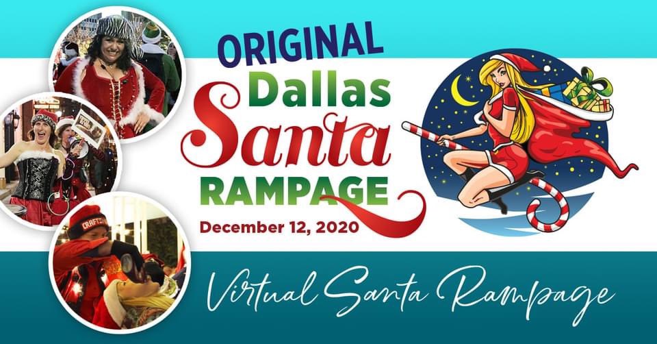 DallasSanta's tweet image. Santas staying in? You can virtually rampage with us! Dress up and party at your house or at your own spot with a few more friends! Dress the whole family! What exciting Santa fun can we have on the Live Stream?! HO!

EVENT PAGE: facebook.com/events/3850470…