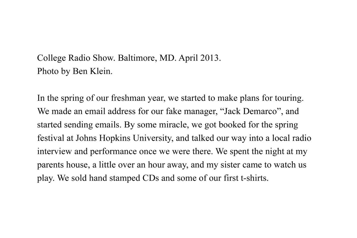 notes from the archive -
college radio show. april 2013.
baltimore, md.  photo by ben klein.