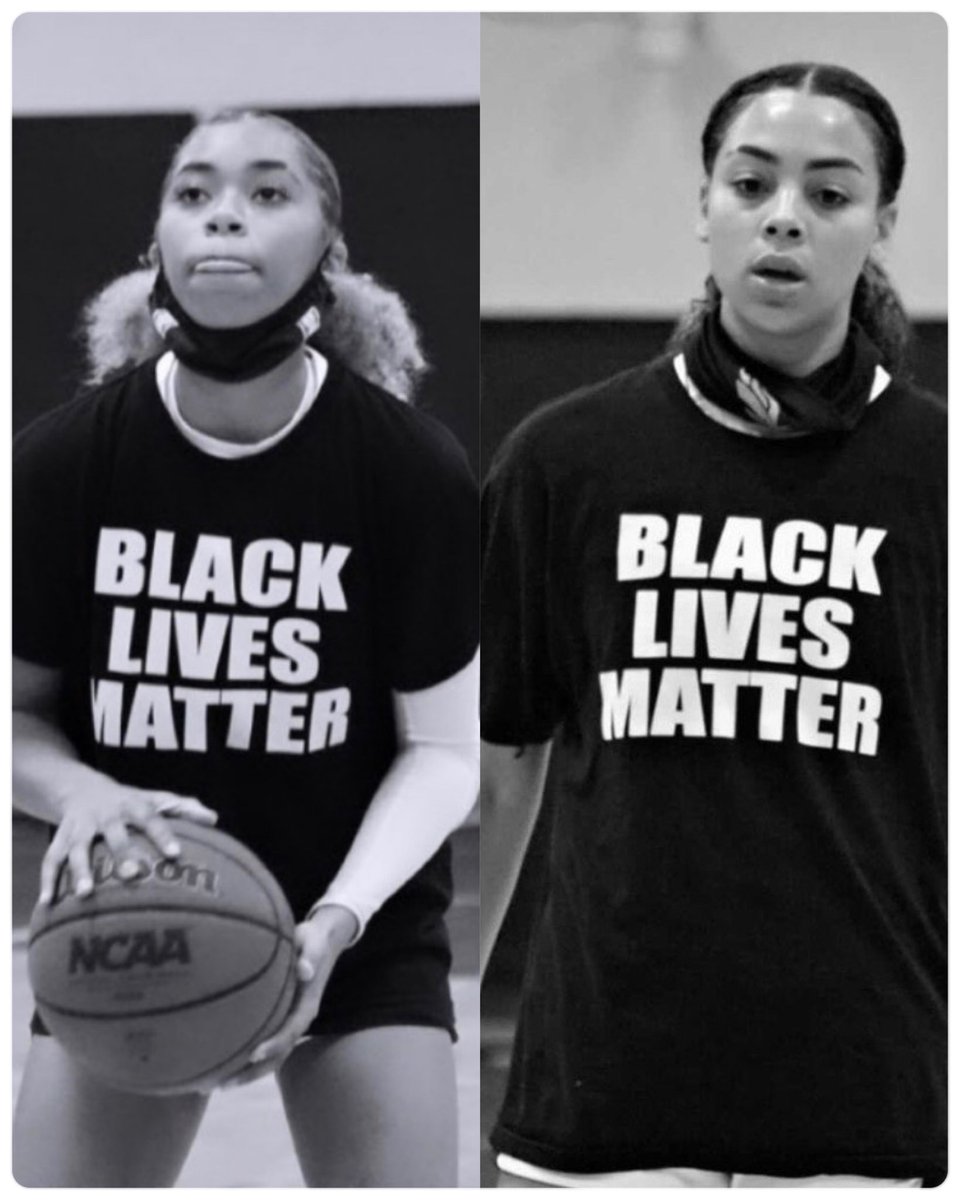 This morning,  @WNBA players are standing in solidarity with two high school student-athletes from American Heritage School (Delray Boca) in Florida, after the institution suspended a game yesterday because they wore  #BlackLivesMatter   shirts in warm up. [THREAD 1/4]