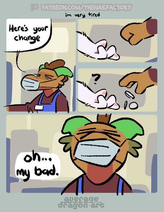 A COMIC 

the last hour of a shift is always the hardest...😷 