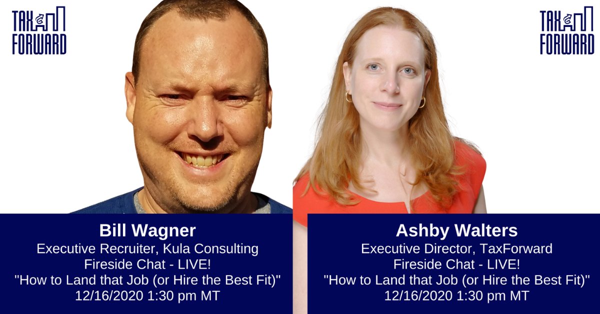 FutureTaxLeadrs's tweet photo. On December 16th, join Bill Wagner and Ashby Walters, MAcc as they share tips for job seekers and hiring managers. Job seekers will learn steps that can attract attention of and gain traction with prospective employers. Register: https://t.co/x9T6RIXFDP
#TaxWebinar #CPECredit https://t.co/7DZOHZKpfx