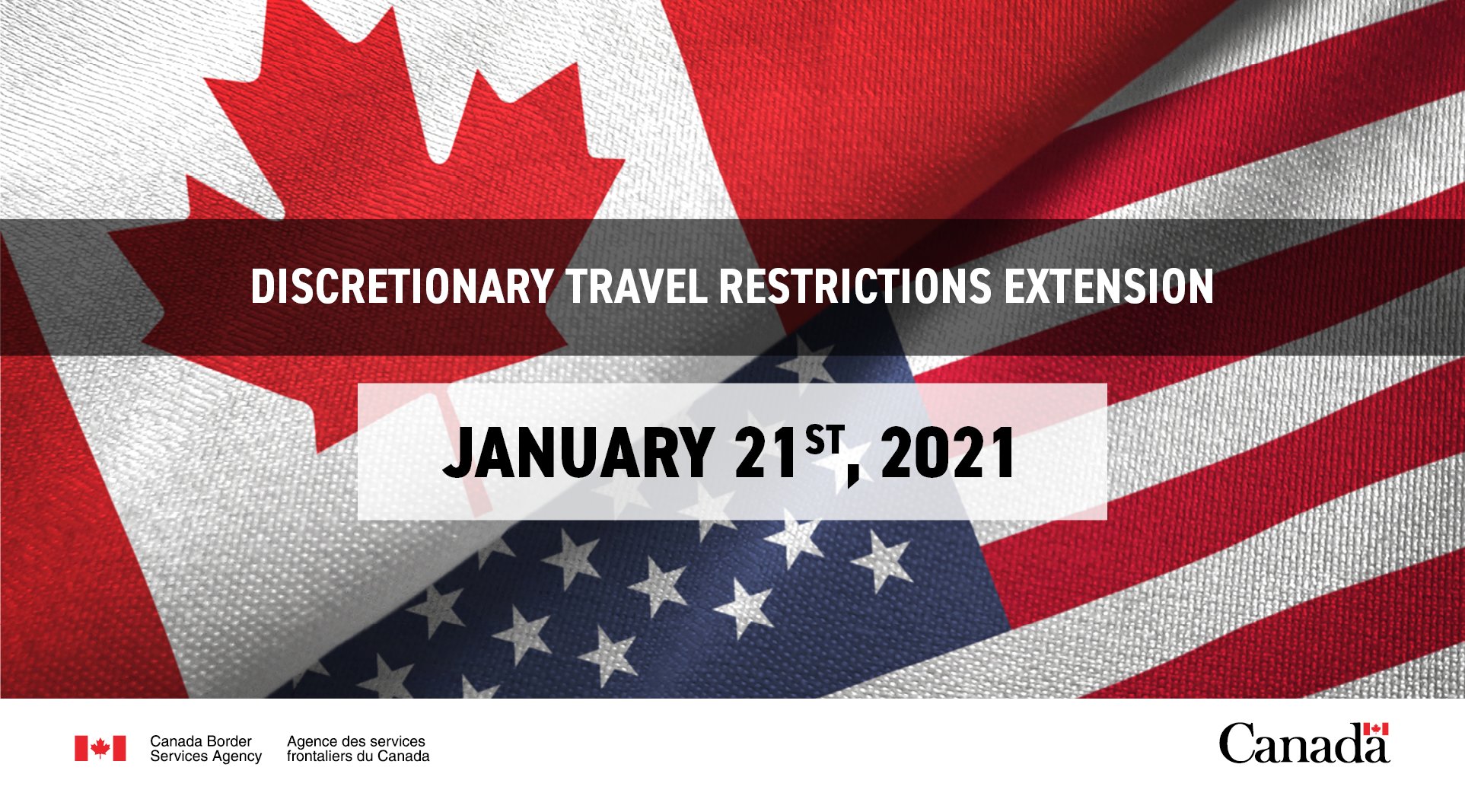 Canada Border Services Agency On Twitter The Cbsa Would Like To Remind Travellers That Discretionary Non Essential Travel Restrictions Between And Have Been Extended To January 21 2021 Https T Co Xpdgwzgerp Https T Co Rrwli4qxjg