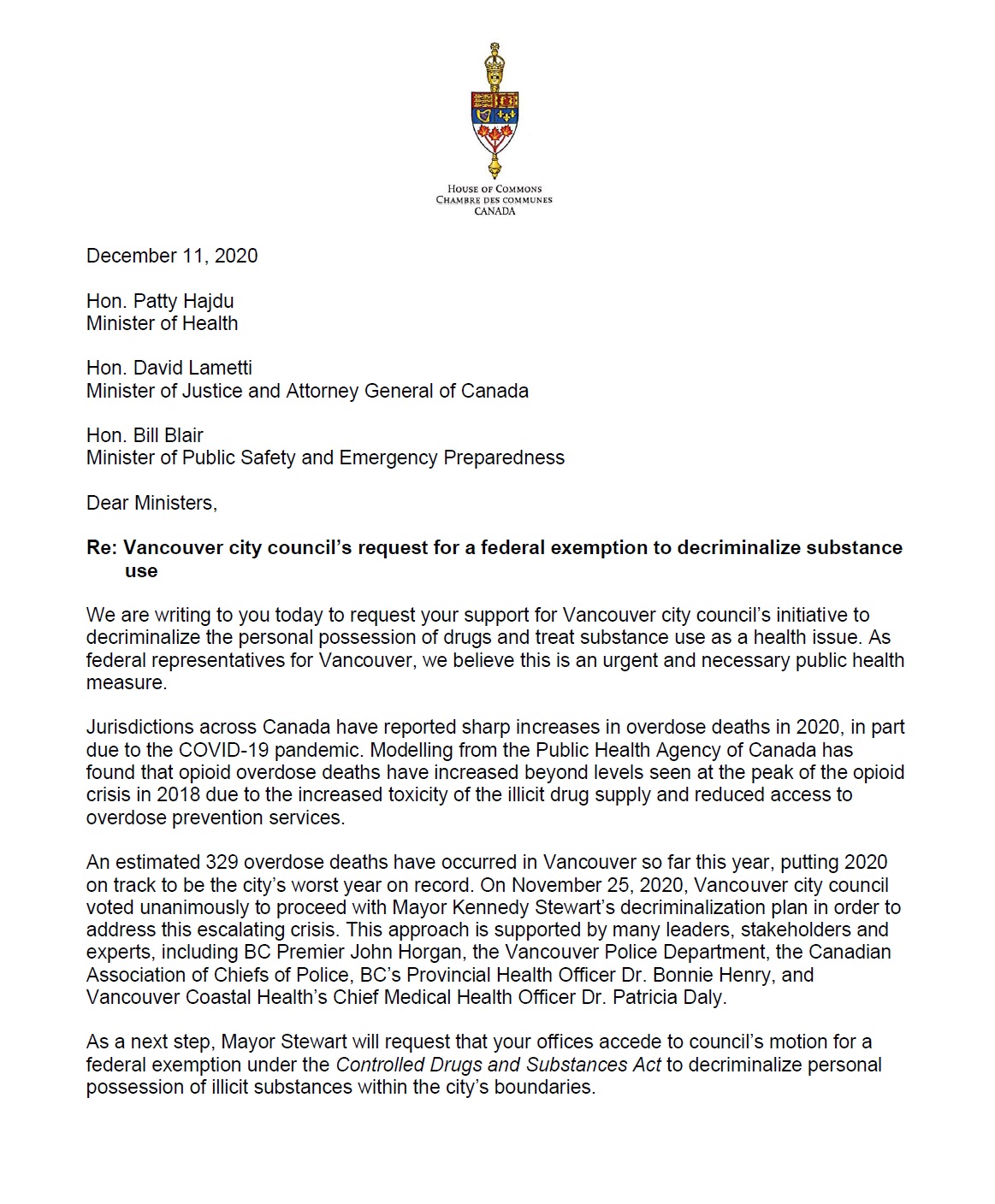 Don Davies MP on X: &ldquo;Today I sent a joint letter with @Puglaas and 