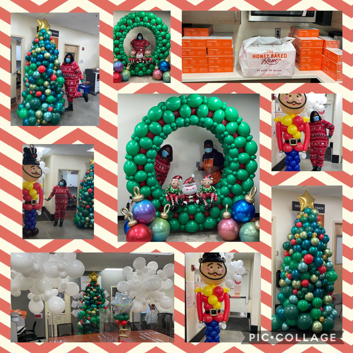 Marquis Carter (@m_carter_sm) on Twitter photo Here at 8548 were kicking off our Holiday party weekend with Pajama Day, <a href="/HoneyBakedHam/">The Honey Baked Ham Company</a> and beautiful balloon decorations that <a href="/toyacwest/">Toyacwest</a> and Mathias are demonstrating (while staying socially distanced). Happy Holidays from team Lanham! <a href="/BrianConwayTHD/">Brian Conway</a> <a href="/staceyjsharp1/">Stacey J Sharp-Brown</a> Here at 8548 were kicking off our Holiday party weekend with Pajama Day, <a href="/HoneyBakedHam/">The Honey Baked Ham Company</a> and beautiful balloon decorations that <a href="/toyacwest/">Toyacwest</a> and Mathias are demonstrating (while staying socially distanced). Happy Holidays from team Lanham! <a href="/BrianConwayTHD/">Brian Conway</a> <a href="/staceyjsharp1/">Stacey J Sharp-Brown</a>