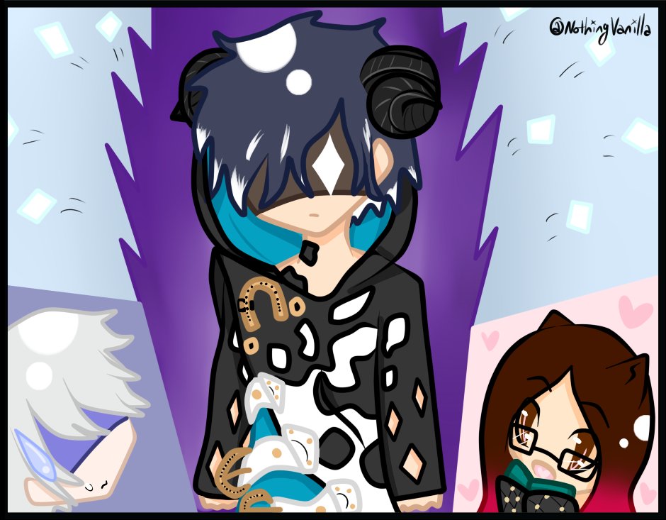 NothingVanilla's tweet photo. @ObeyMeOfficial1 #obeyme #angelvsdevil #belphie It amuses me that Solomon & I were both freaked out towards the demons becoming angels https://t.co/MuxfZRzVMz