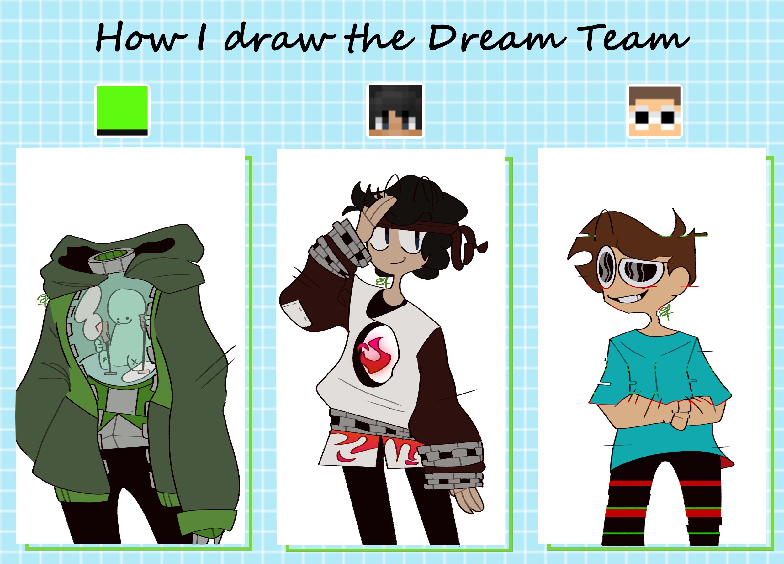 How To Draw SapNap, Dream SMP