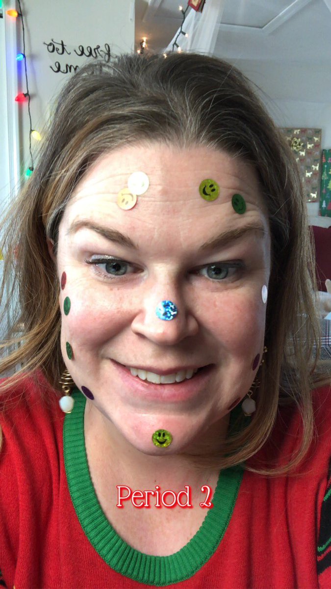 MsCarroll17's tweet photo. Participation wars were on today! The winner? Period 4 with 16! Every time we had a new participant, I added a new sticker! @woodbridge_ms #middleschool #thisismyparticipationface #vitrualclassroom #FridayFunDay https://t.co/BTrJLhunAD