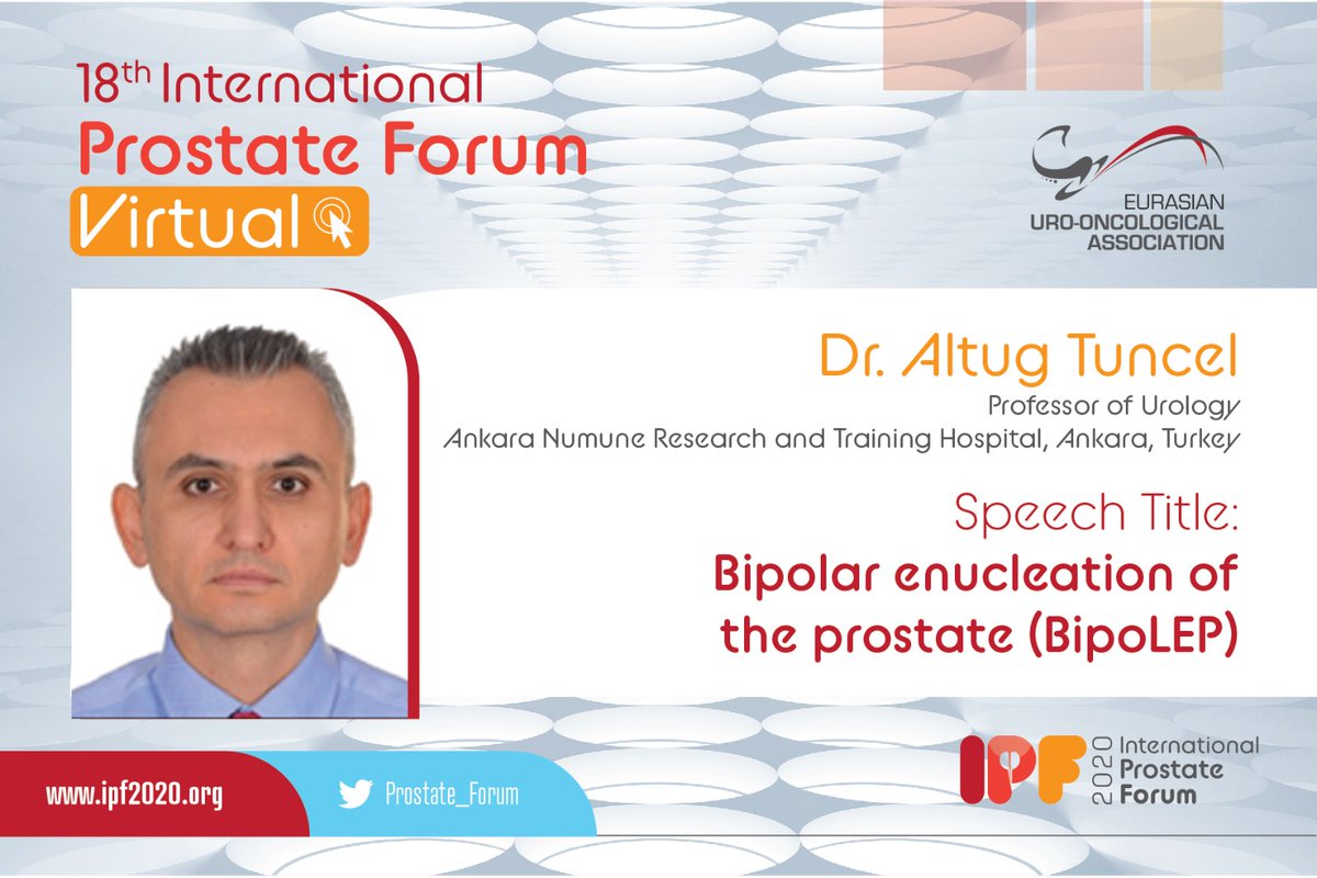 We are excited to follow the "Bipolar enucleation of the prostate (BipoLEP)" speech from Dr. Altug Tuncel at the #IPF20. 

 <a href="/AltugTuncel/">ALTUG TUNCEL</a>