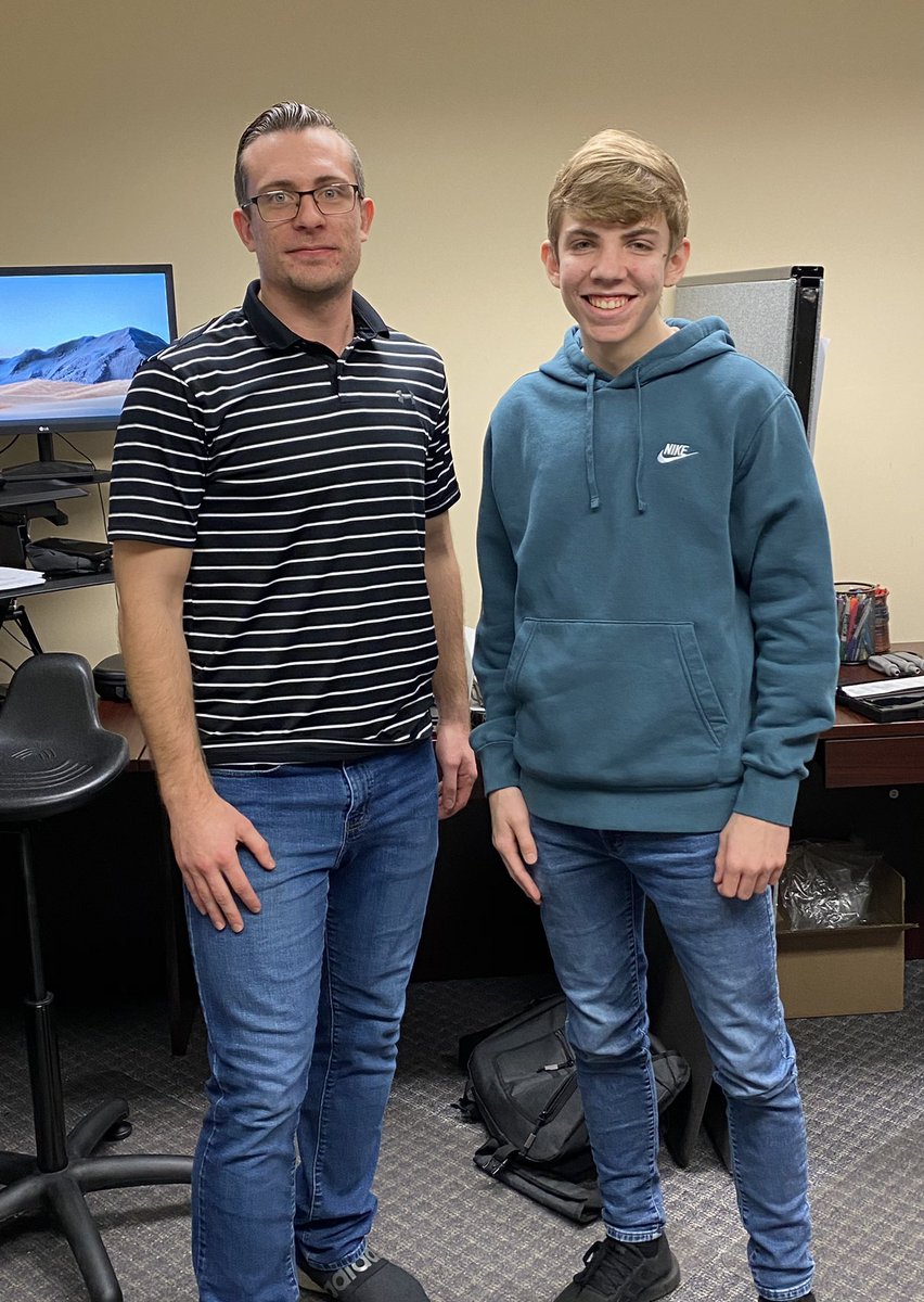 AHeinsman's tweet photo. S/O to @WACCwcs WBL student, Stone Shipley, preparing for his engineering career @Nextremity His first cadaver lab is coming up next week! Thank you to Joel and Matt for being great mentors! Proud of you and loved seeing your design work! #WCSMission https://t.co/vhGPSfpICK