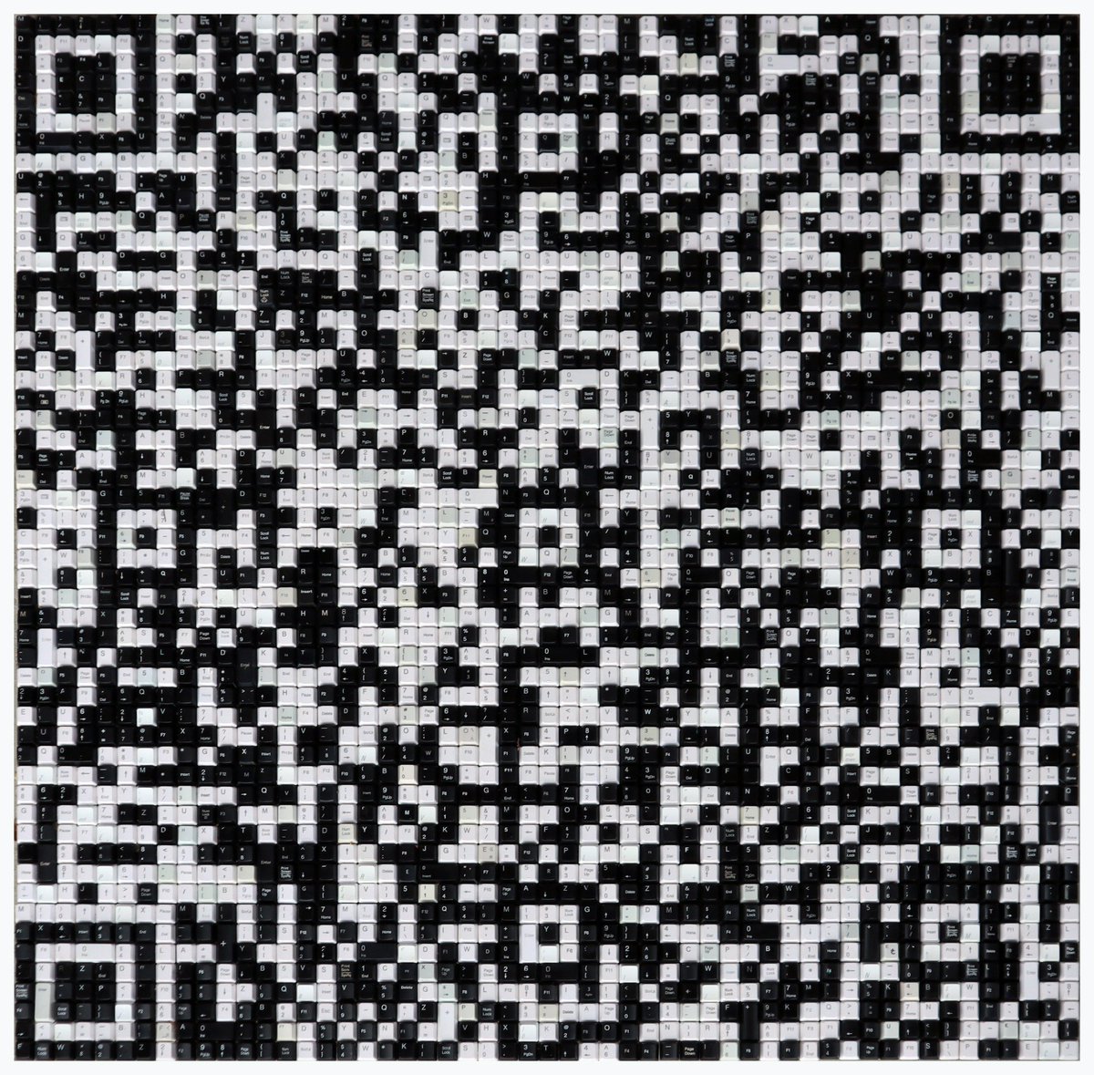 this guy recycles keyboard keys