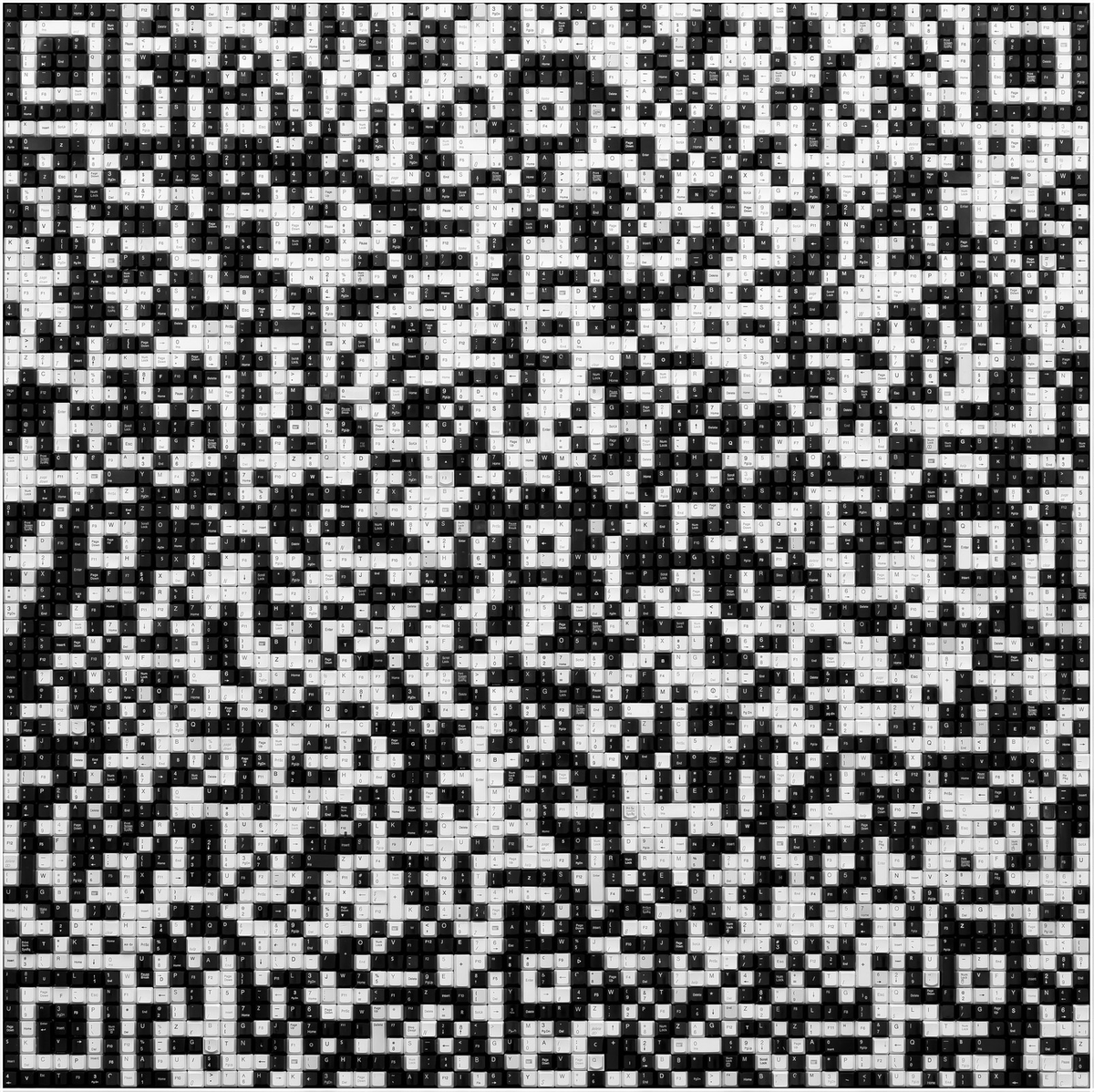 this guy recycles keyboard keys