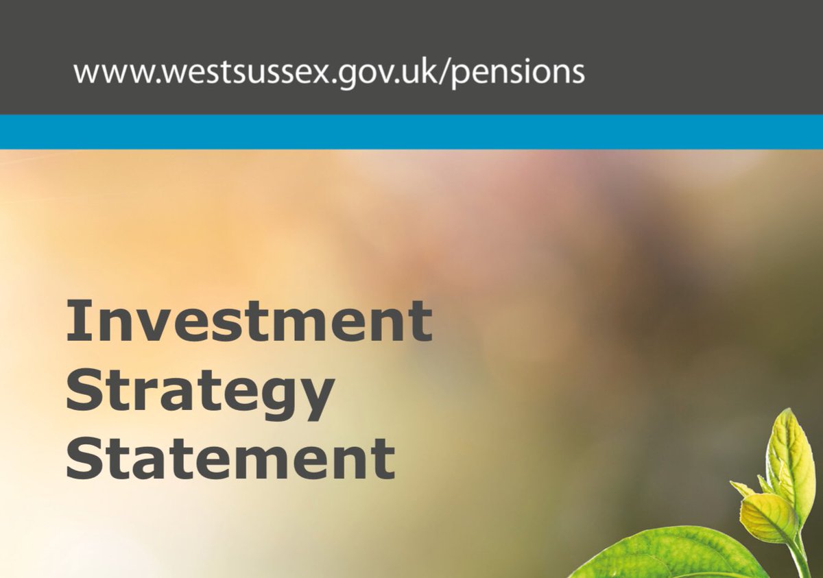 1. Members of the  @WSCCNews pension fund have just received this communication. On the face of it, it sounds almost positive, and it does mention ESG and Climate Change a lot.But then you start to think...