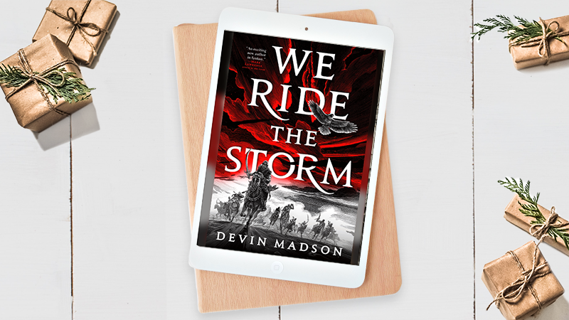 orbitbooks's tweet photo. “An exciting new author in fantasy.” – Mark Lawrence, author of Red Sister. Purchase WE RIDE THE STORM in ebook for only $2.99/£1.99 for a limited time!

Read an excerpt from WE RIDE THE STORM by @DevinMadson: https://t.co/4xm8Q78eIJ
#Orbit20 https://t.co/5i3TnniYW1