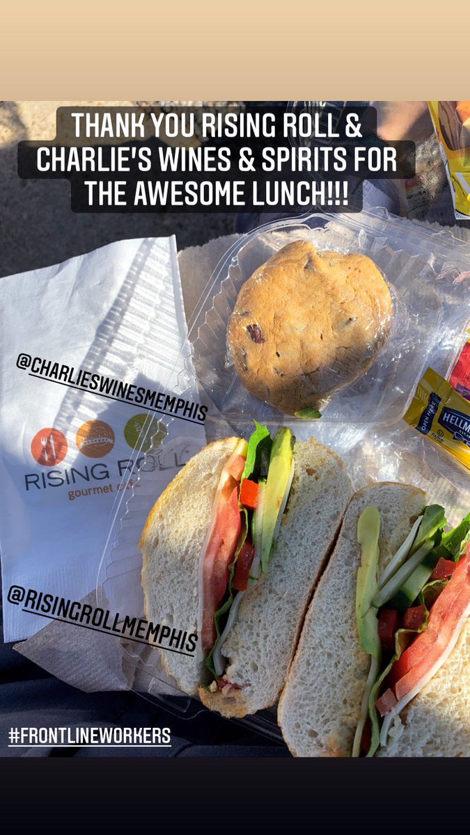 ylimed1's tweet photo. Thanks @charlieswine901 and @risingroll Memphis for the awesome lunch to the rehab department! We appreciate your support! https://t.co/RUGdQvbasE