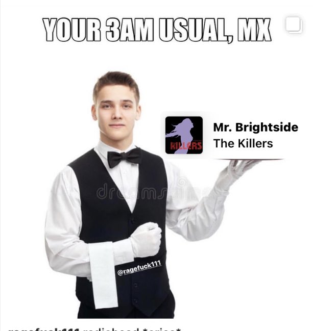 tillywilly_'s tweet photo. mr brightside reminds me of a drive in the rain when ur dad picks u up and carries you to bed while u pretend to be asleep. which not alot of u can relate too. #nodads #uhaventgotadadlol #wherehego? https://t.co/0zyEEgkfB1