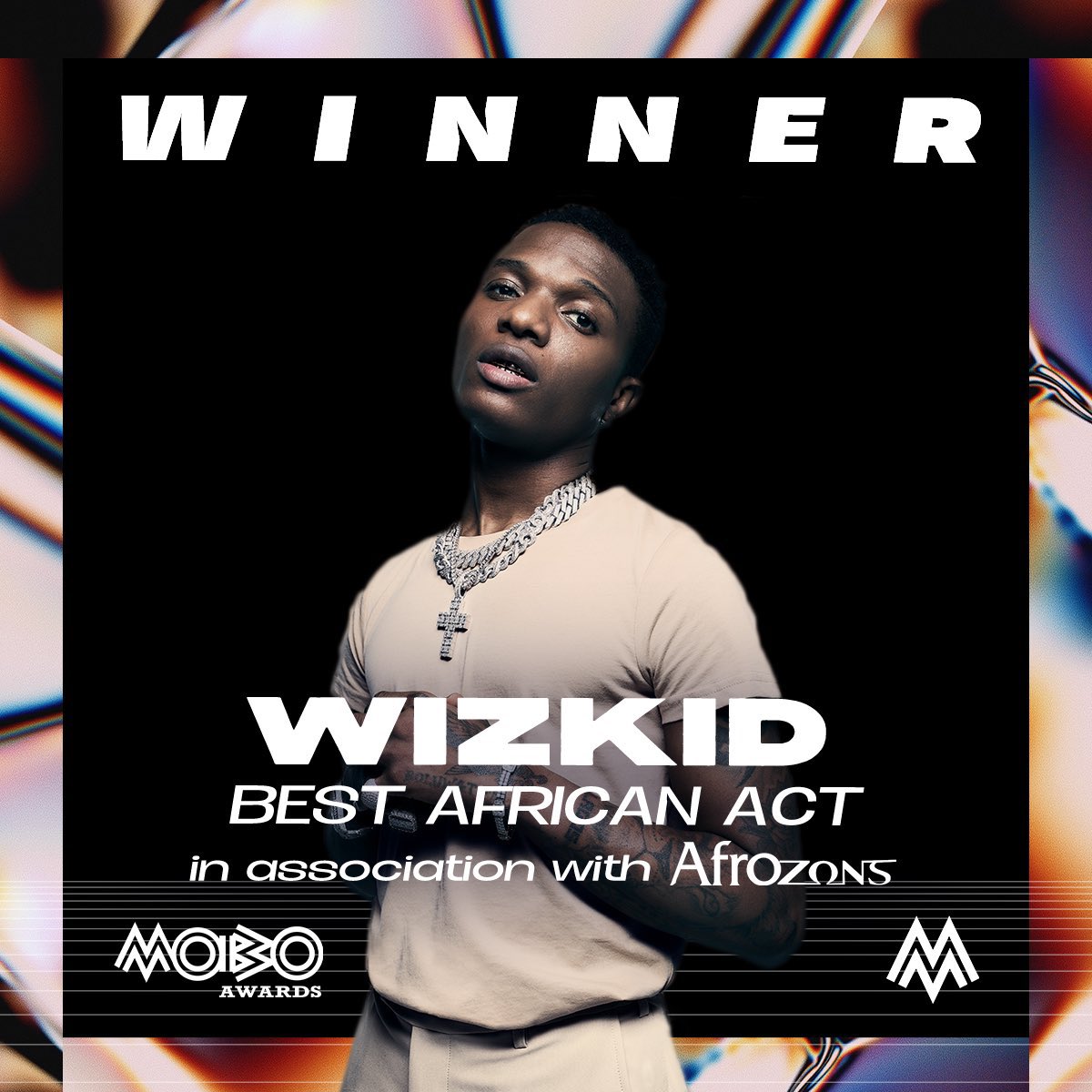 Blaqbonez_'s tweet photo. Congratulations to the GOAT @wizkidayo, well deserved!
no be by white teeth. 😬 
#MOBOAwards #Grammynext https://t.co/cJboMstoWz