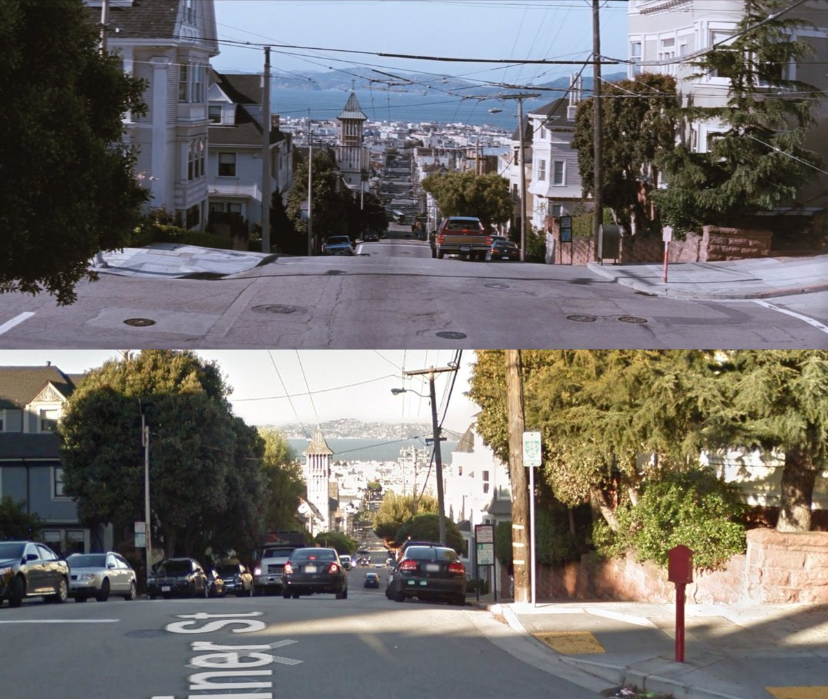 I'll leave it to the viewer to decide if the inside has changed more than the outside, but there are definitely lots of things on this street that look the same as they did 27 years ago.