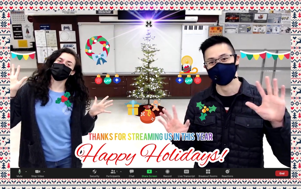 SUSDMusic's tweet photo. a message on behalf of all of our music staff: from months of shelter-in-place, social distance, and zoom-everything, we wish you continued health and newfound cheer…thanks for streaming us in this year! https://t.co/zw1QTU1BIK