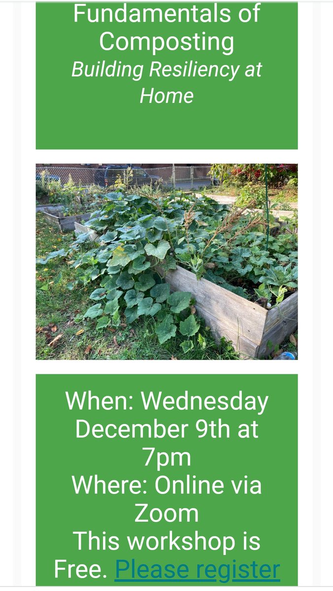 TONIGHT: Composting Workshop with Peels &amp; Wheels Composting founder and Bioregional Group member Domingo Medina
zoom.us/meeting/regist…