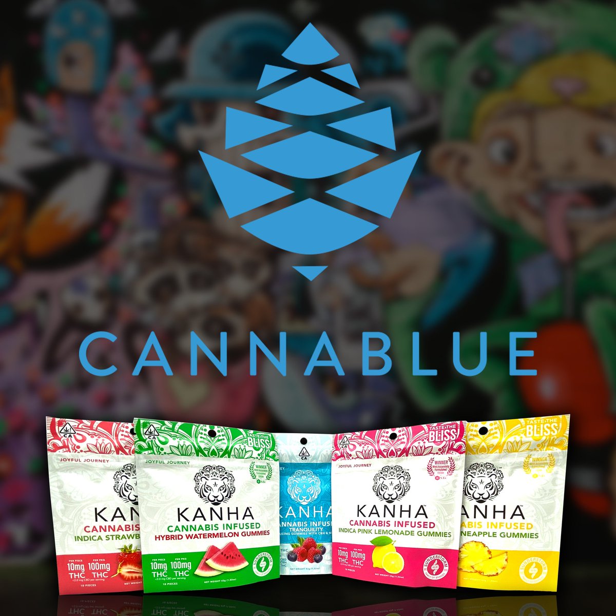 keepcannablue's tweet image. You know we always proudly have @KanhaEdibles on deck for all you edible lovers out there.

Make sure you&apos;re ordering one of each so you can experience the whole spectrum of gummy goodness!

#keepcannablue #cannabluedelivers